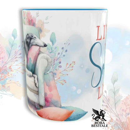 Tazza SOFT LIFE - BORZOI Grigio - In Ceramica, colore a scelta - 330 ml