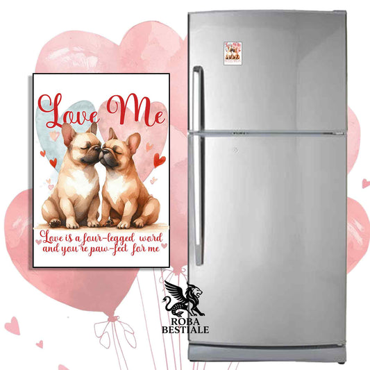 Calamita LOVE ME - BOULEDOGUE FRANCAIS Fulvo - in MDF - 7x5 cm