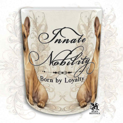 Tazza NOBILITY - BOULEDOGUE FRANCAIS Fulvo - Manico ORO - 330 ml - in Ceramica
