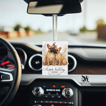Profumatore NOBILITY - BOULEDOGUE FRANCAIS Fulvo - In Feltro, con cordino - 7,5 x 10 cm