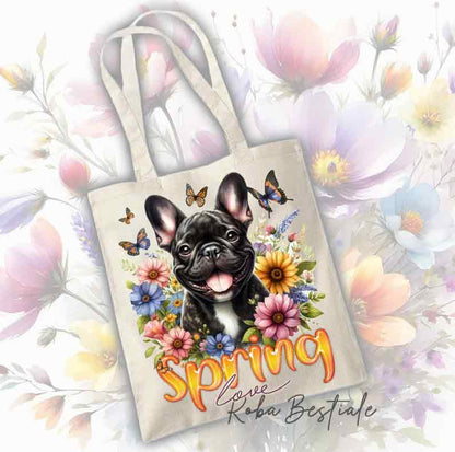 Tote Bag BOULEDOGUE FRANCESE Bringé - Collezione Spring Love