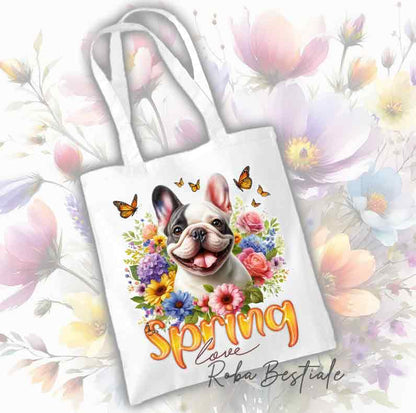 Tote Bag BOULEDOGUE FRANCAIS Caille - Collezione Spring Love