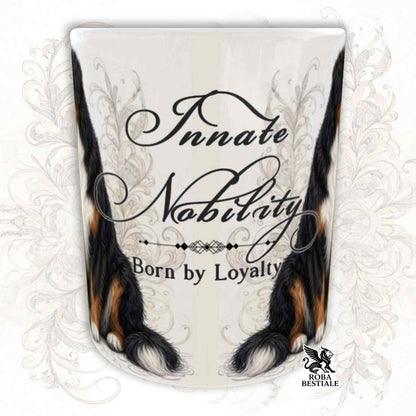 NOBILITY Mug - BERNESE MOUNTAIN DOG - Gold Handle - 330 ml - Ceramic