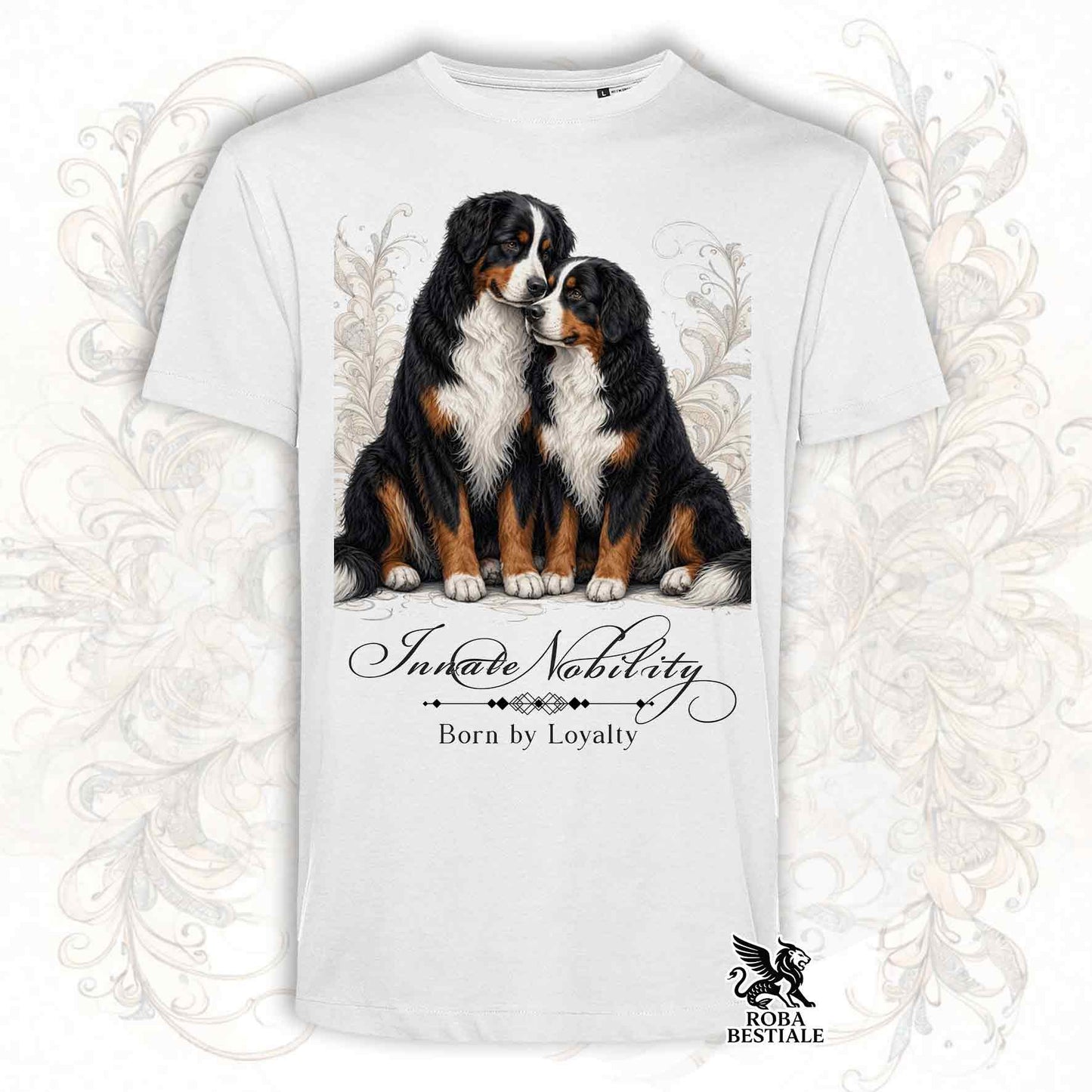 T-Shirt NOBILITY - BOVARO DEL BERNESE - Bianca o Beige, da Uomo o da Donna - dalla XS alla 5XL