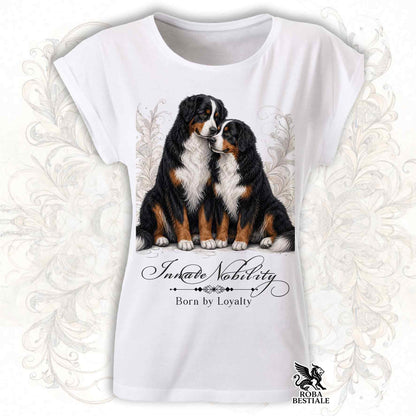 T-Shirt NOBILITY - BOVARO DEL BERNESE - Fashion Cut - Bianca, da Donna - dalla XS alla 2XL