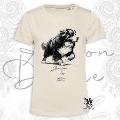 T-Shirt ACTION DOODLE - BOVARO DEL BERNESE - Bianca o Beige, da Uomo o da Donna - dalla XS alla 5XL
