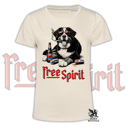 T-Shirt FREE SPIRIT - BOVARO DEL BERNESE - Bianca o Beige, da Uomo o da Donna - dalla XS alla 5XL