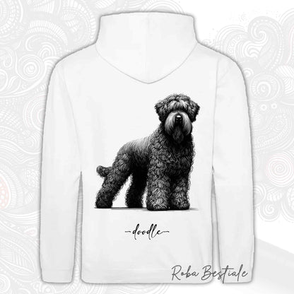 Felpa DOODLE - BOVARO DELLE FIANDRE - Con Cappuccio e Tasconi, Unisex, in tanti colori - dalla XS alla 5XL