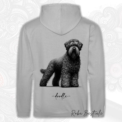 Felpa DOODLE - BOVARO DELLE FIANDRE - Con Cappuccio e Tasconi, Unisex, in tanti colori - dalla XS alla 5XL