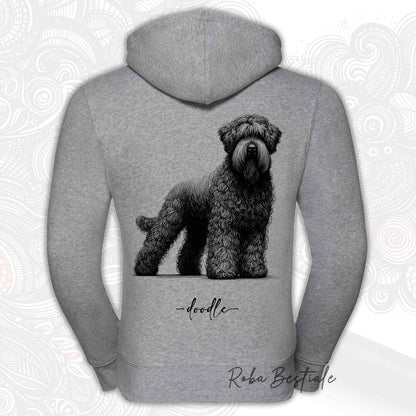 Felpa DOODLE - BOVARO DELLE FIANDRE - Con Cappuccio e Full Zip, Uomo o Donna, in tanti colori - dalla XS alla 3XL