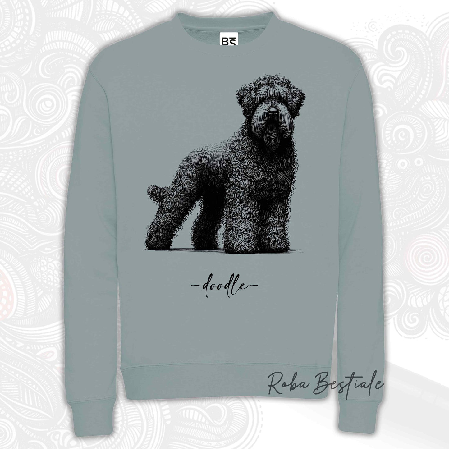 Felpa DOODLE - BOVARO DELLE FIANDRE - Girocollo, Unisex, in tanti colori! - dalla XS alla 3XL