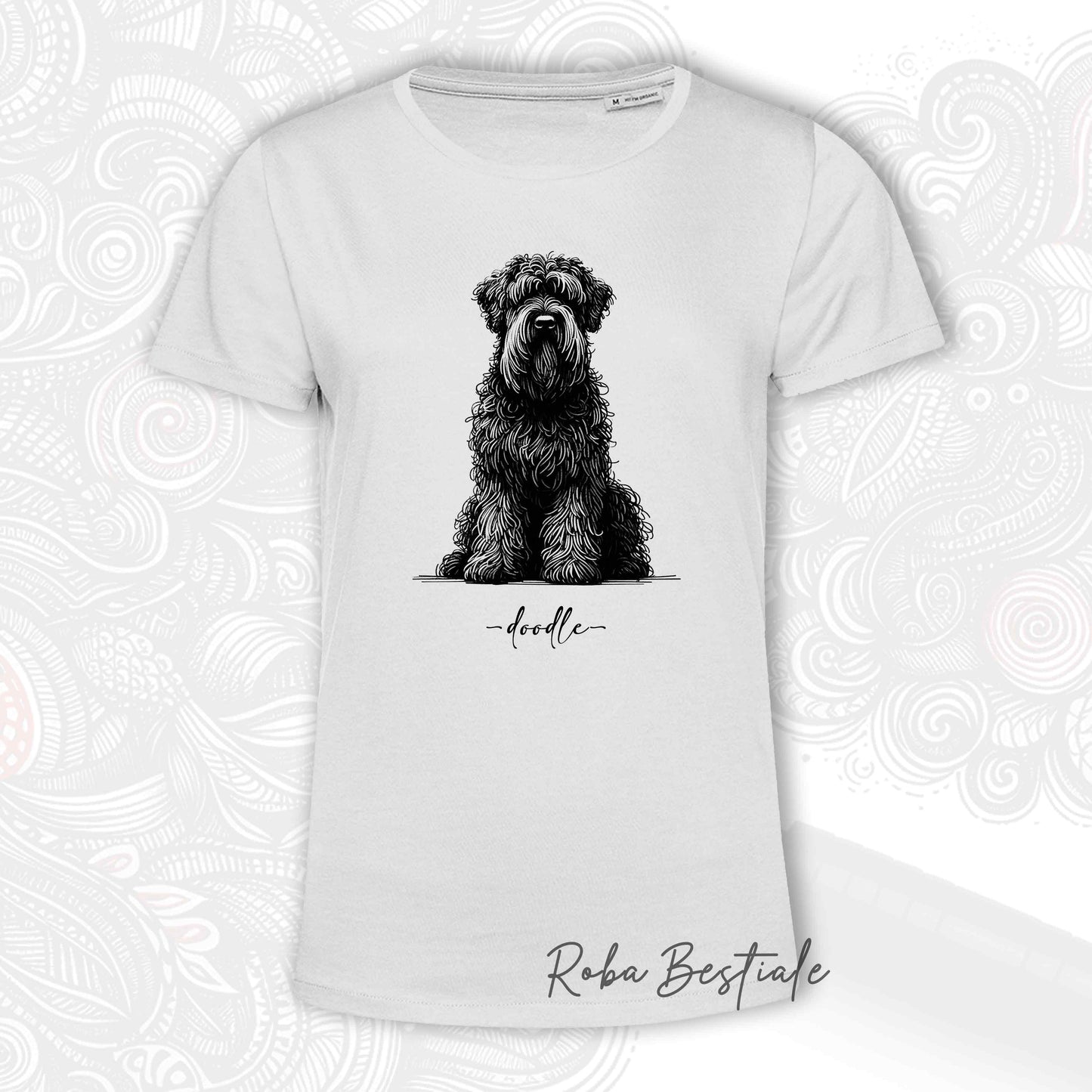 T-Shirt DOODLE - BOVARO DELLE FIANDRE - Uomo o Donna, disponibile in diversi colori - dalla XS alla 5XL