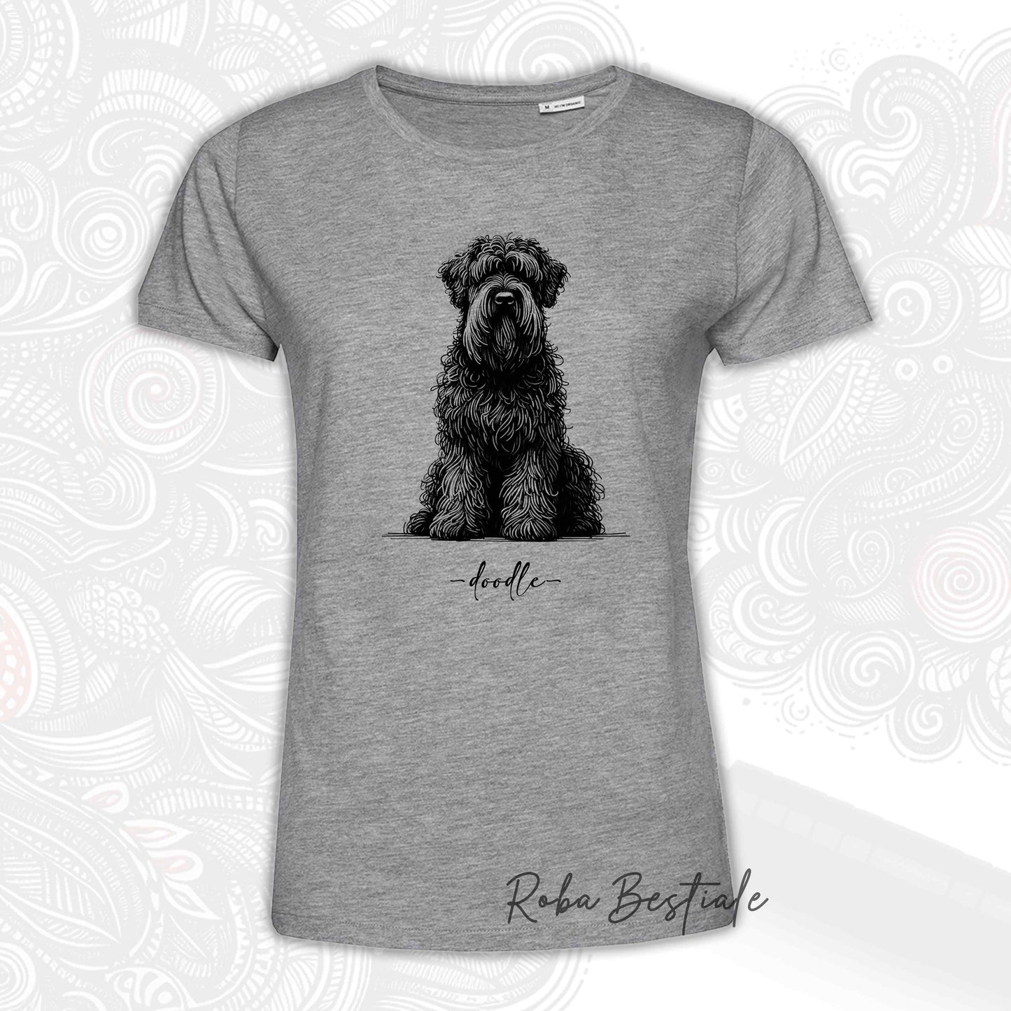 T-Shirt DOODLE - BOVARO DELLE FIANDRE - Uomo o Donna, disponibile in diversi colori - dalla XS alla 5XL