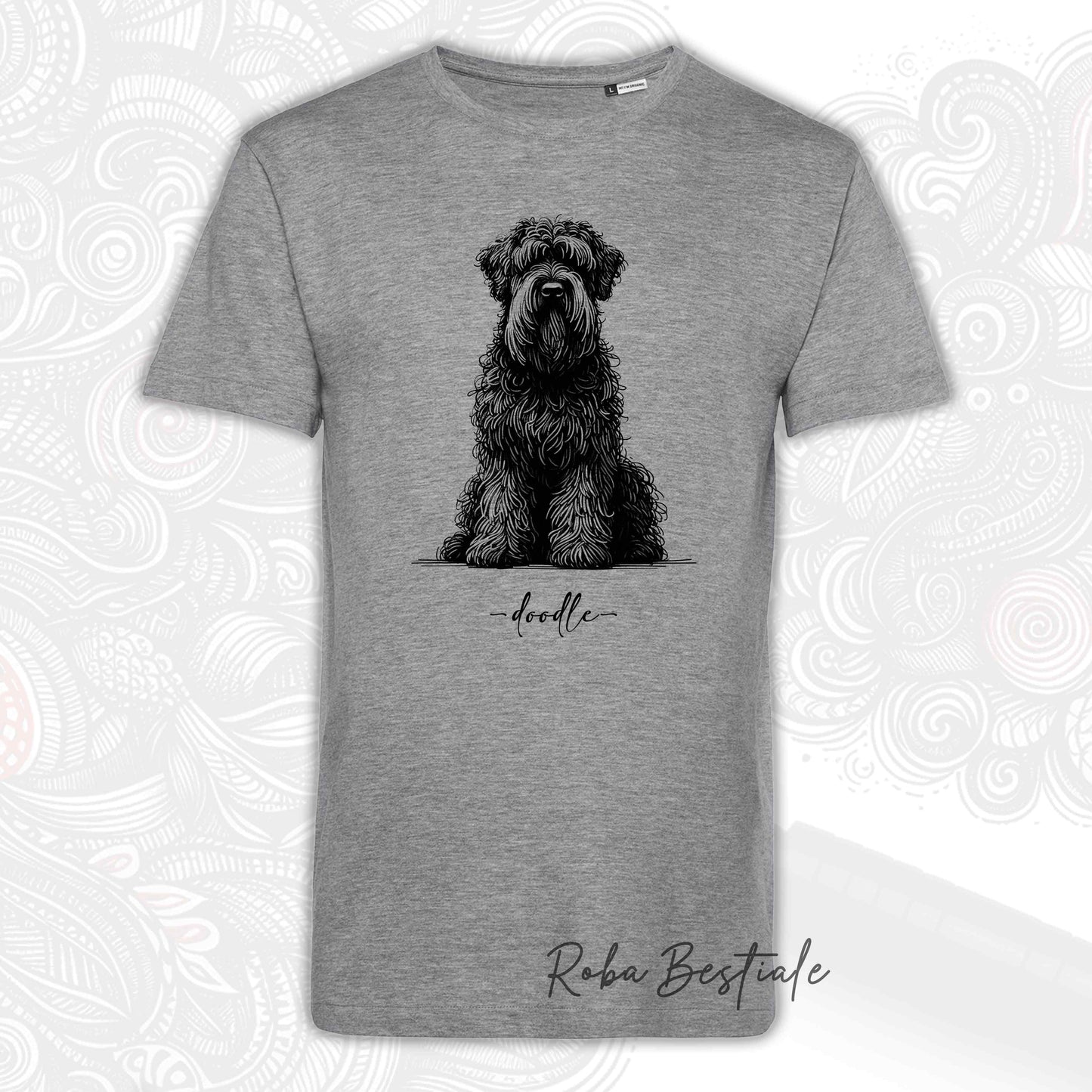 T-Shirt DOODLE - BOVARO DELLE FIANDRE - Uomo o Donna, disponibile in diversi colori - dalla XS alla 5XL