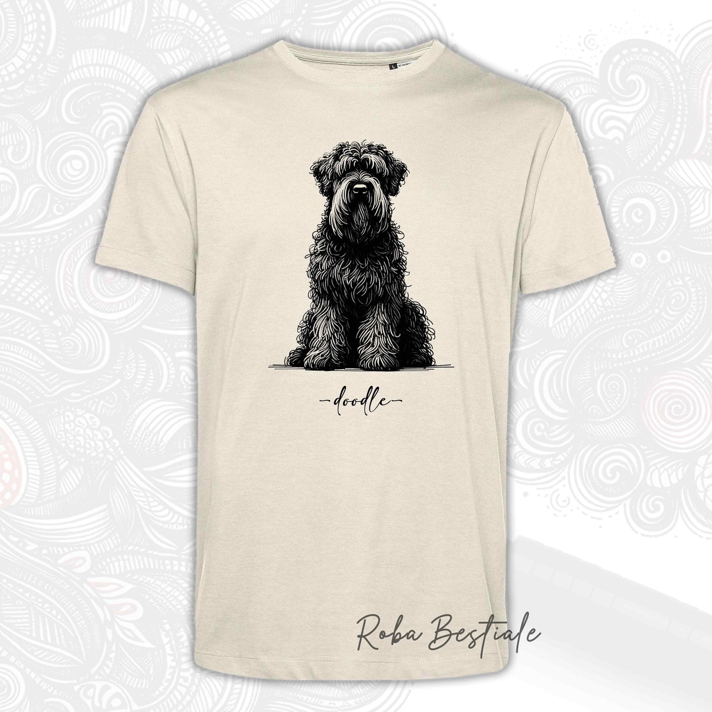 T-Shirt DOODLE - BOVARO DELLE FIANDRE - Uomo o Donna, disponibile in diversi colori - dalla XS alla 5XL