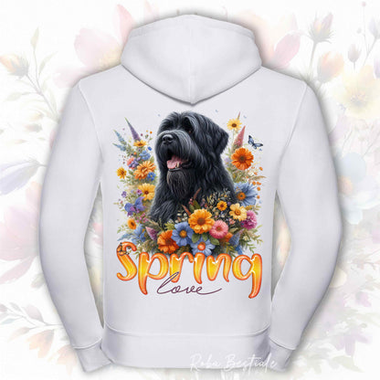 Felpa SPRING LOVE - BOVARO DELLE FIANDRE - Con Cappuccio e Full Zip, Uomo o Donna, in tanti colori - dalla XS alla 5XL