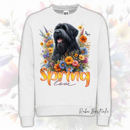 Felpa SPRING LOVE - BOVARO DELLE FIANDRE - Girocollo, Unisex, in tanti colori! - dalla XS alla 3XL