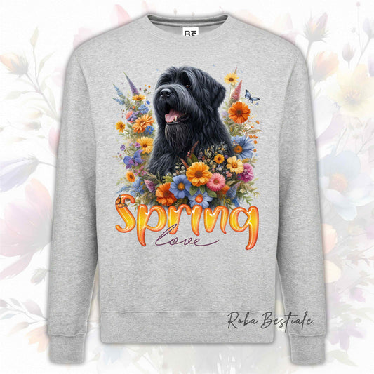 Felpa SPRING LOVE - BOVARO DELLE FIANDRE - Girocollo, Unisex, in tanti colori! - dalla XS alla 3XL