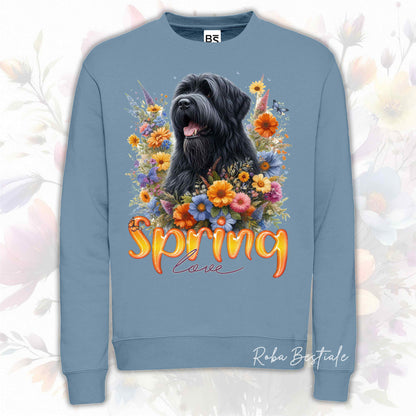 Felpa SPRING LOVE - BOVARO DELLE FIANDRE - Girocollo, Unisex, in tanti colori! - dalla XS alla 3XL
