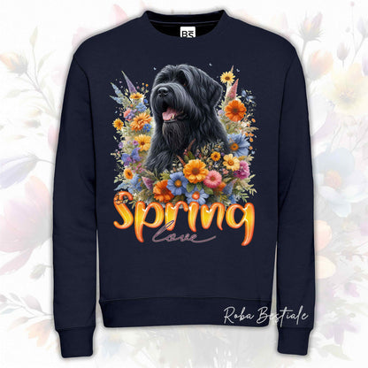 Felpa SPRING LOVE - BOVARO DELLE FIANDRE - Girocollo, Unisex, in tanti colori! - dalla XS alla 3XL