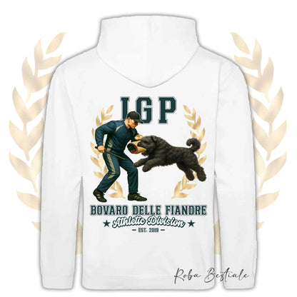 Felpa IGP ATTACK - BOVARO DELLE FIANDRE - Con Cappuccio e Tasconi, Unisex, in tanti colori - dalla XS alla 5XL