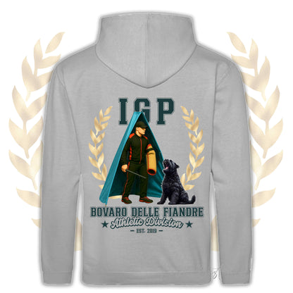 Felpa IGP REVIER - BOVARO DELLE FIANDRE - Con Cappuccio e Tasconi, Unisex, in tanti colori - dalla XS alla 5XL