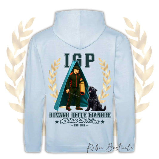 Felpa IGP REVIER - BOVARO DELLE FIANDRE - Con Cappuccio e Tasconi, Unisex, in tanti colori - dalla XS alla 5XL