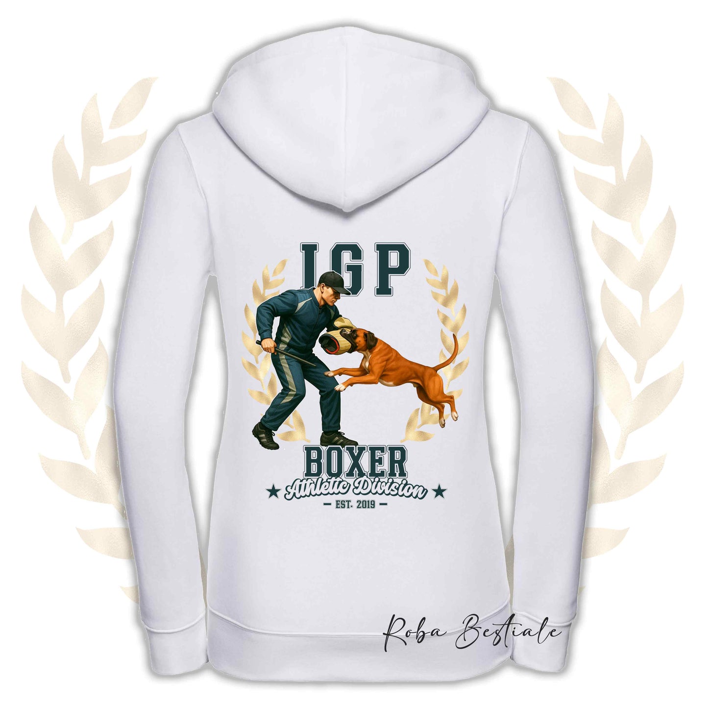Felpa IGP ATTACK - BOXER Fulvo - Con Cappuccio e Full Zip, Uomo o Donna, in tanti colori - dalla XS alla 5XL