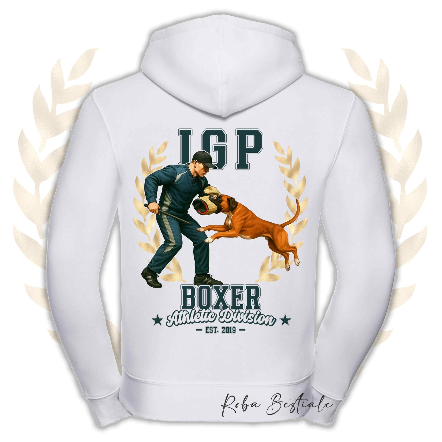 Felpa IGP ATTACK - BOXER Fulvo - Con Cappuccio e Full Zip, Uomo o Donna, in tanti colori - dalla XS alla 5XL