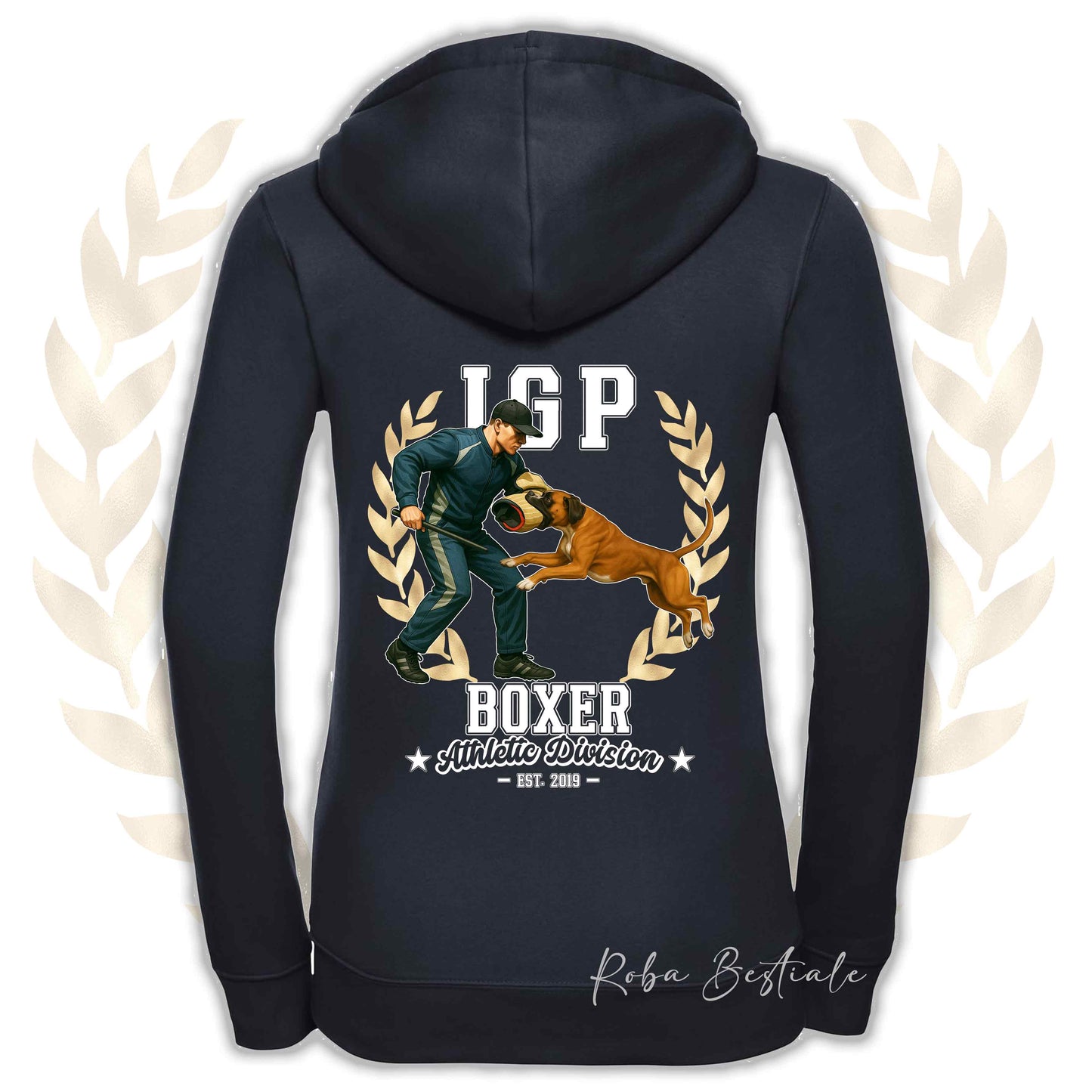 Felpa IGP ATTACK - BOXER Fulvo - Con Cappuccio e Full Zip, Uomo o Donna, in tanti colori - dalla XS alla 5XL