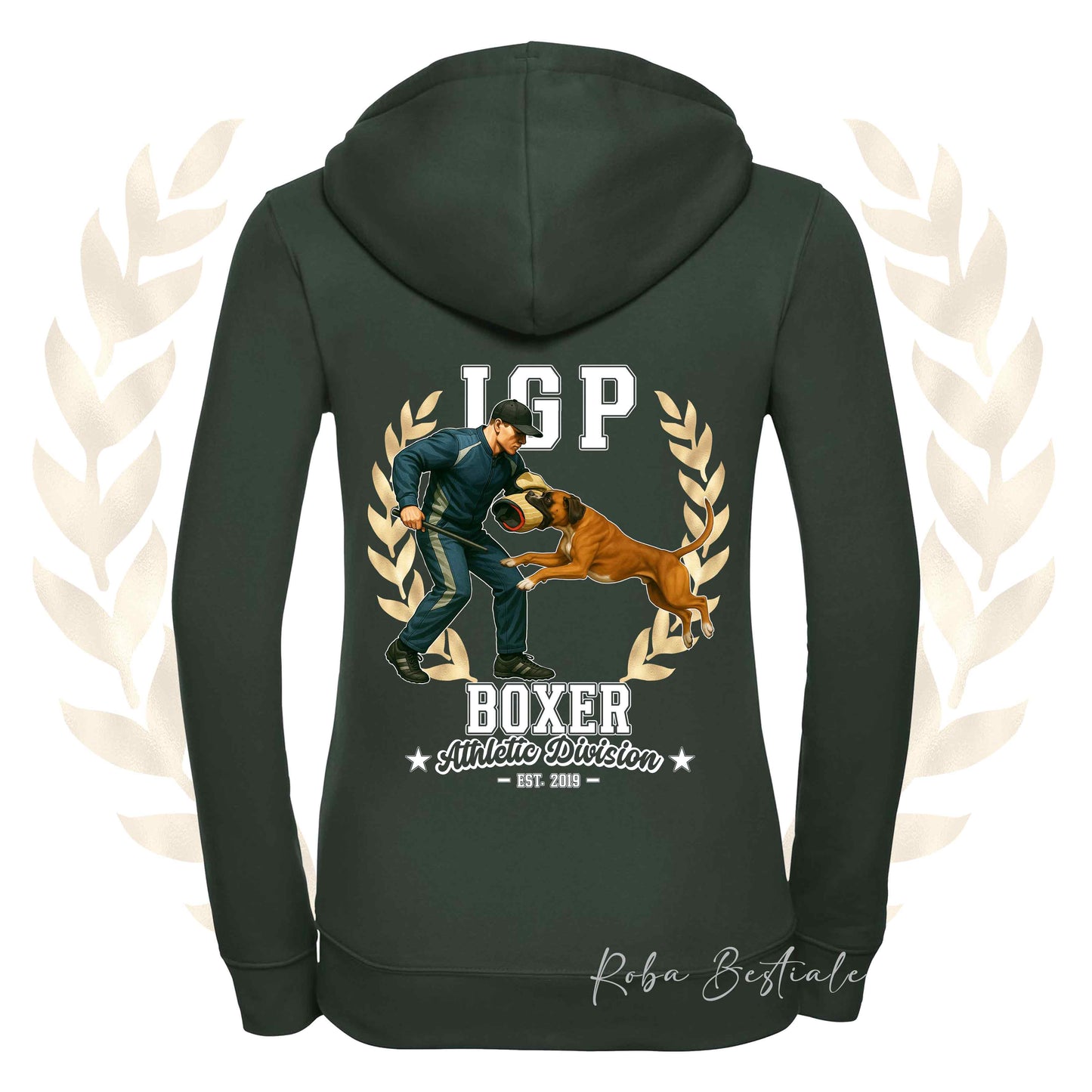 Felpa IGP ATTACK - BOXER Fulvo - Con Cappuccio e Full Zip, Uomo o Donna, in tanti colori - dalla XS alla 5XL