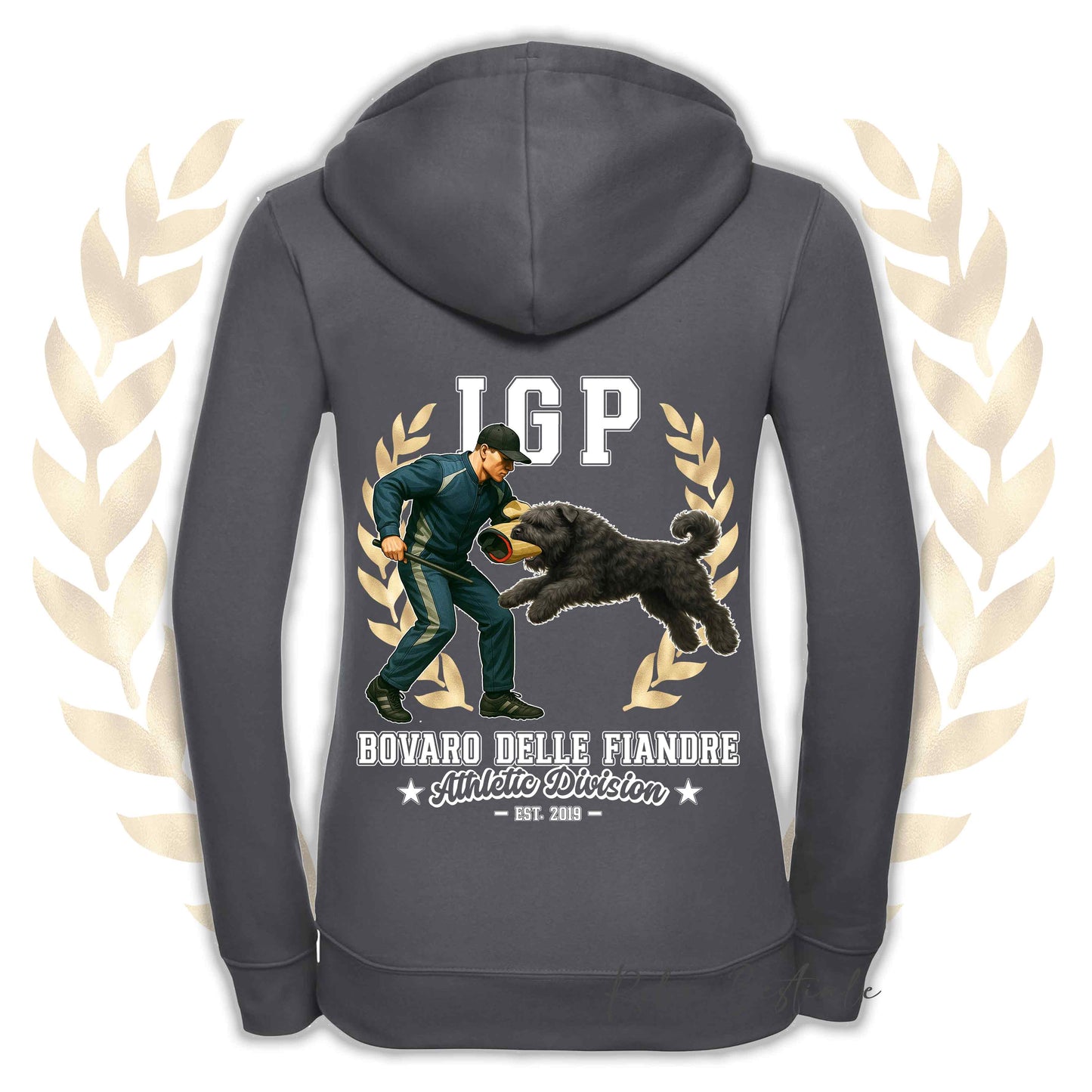 Felpa IGP ATTACK - BOVARO DELLE FIANDRE - Con Cappuccio e Full Zip, Uomo o Donna, in tanti colori - dalla XS alla 5XL