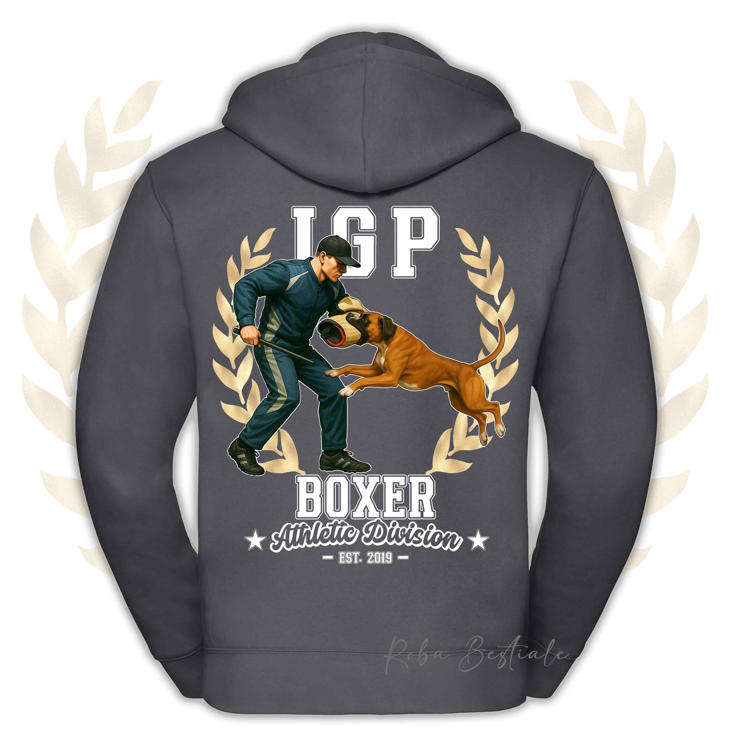 Felpa IGP ATTACK - BOXER Fulvo - Con Cappuccio e Full Zip, Uomo o Donna, in tanti colori - dalla XS alla 5XL