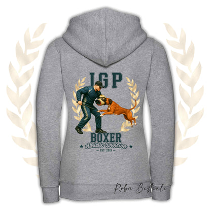Felpa IGP ATTACK - BOXER Fulvo - Con Cappuccio e Full Zip, Uomo o Donna, in tanti colori - dalla XS alla 5XL