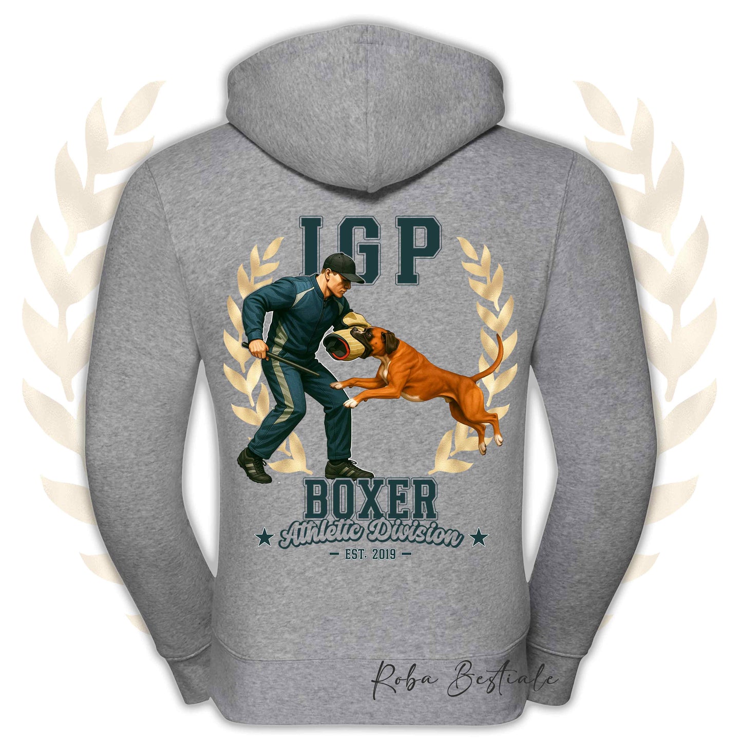 Felpa IGP ATTACK - BOXER Fulvo - Con Cappuccio e Full Zip, Uomo o Donna, in tanti colori - dalla XS alla 5XL