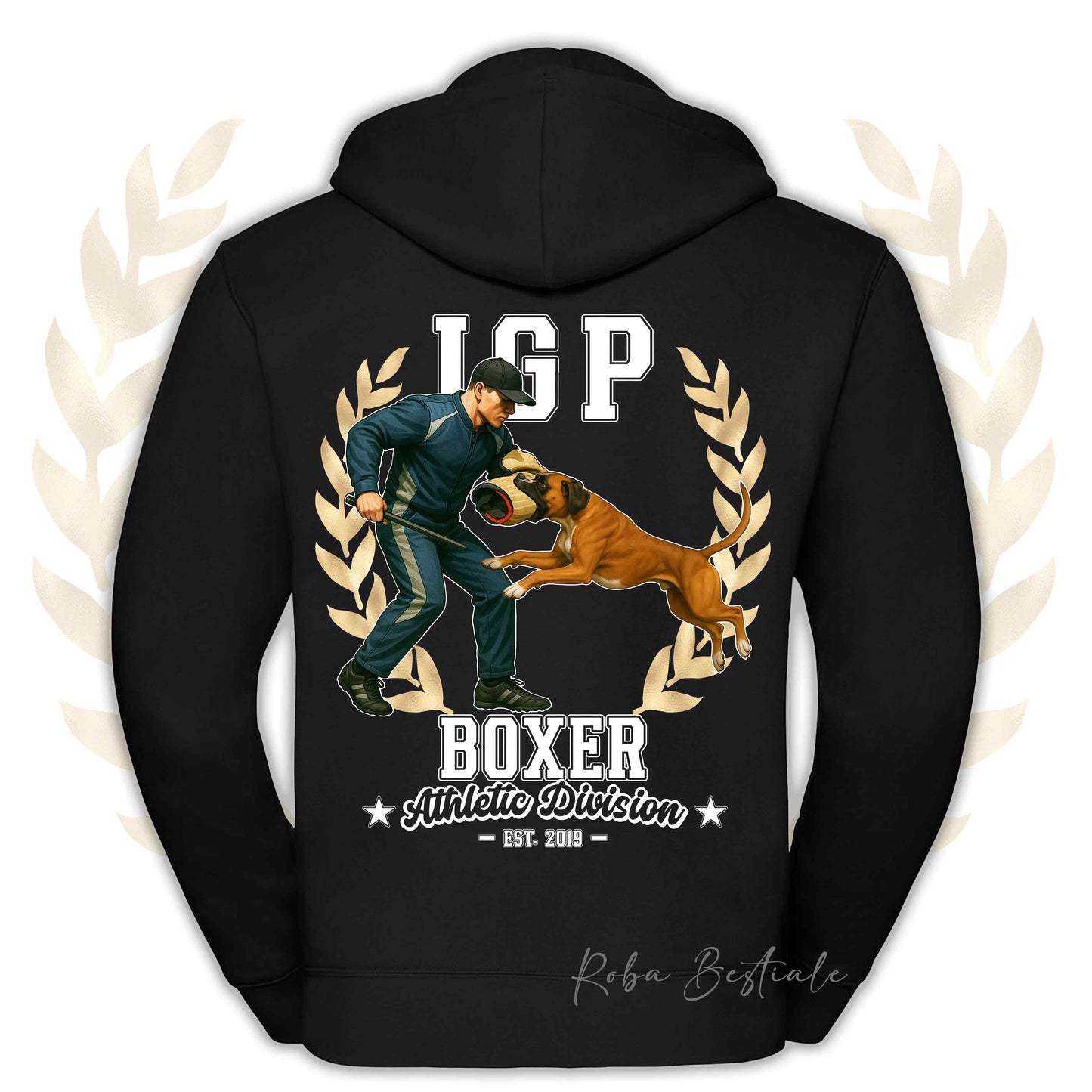 Felpa IGP ATTACK - BOXER Fulvo - Con Cappuccio e Full Zip, Uomo o Donna, in tanti colori - dalla XS alla 5XL
