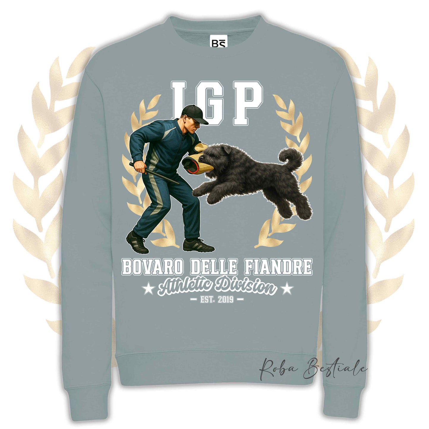Felpa Invernale IGP ATTACK - BOVARO DELLE FIANDRE - Girocollo, Unisex, in tanti colori! - dalla XS alla 3XL
