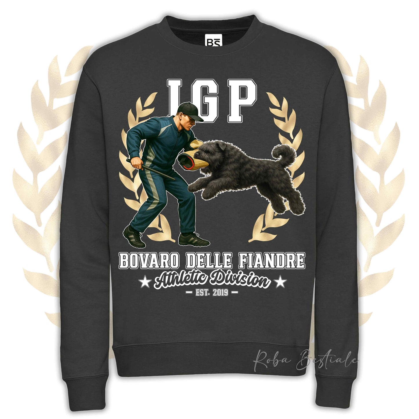 Felpa Invernale IGP ATTACK - BOVARO DELLE FIANDRE - Girocollo, Unisex, in tanti colori! - dalla XS alla 3XL