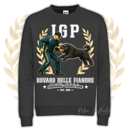 Felpa Invernale IGP ATTACK - BOVARO DELLE FIANDRE - Girocollo, Unisex, in tanti colori! - dalla XS alla 3XL
