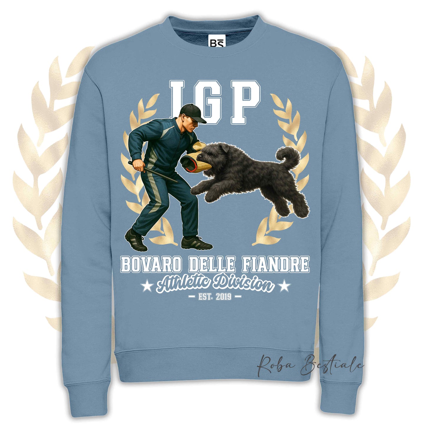 Felpa Invernale IGP ATTACK - BOVARO DELLE FIANDRE - Girocollo, Unisex, in tanti colori! - dalla XS alla 3XL
