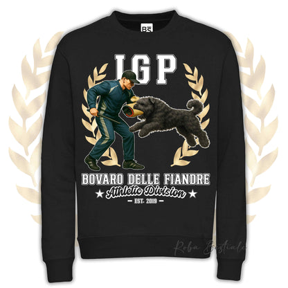 Felpa Invernale IGP ATTACK - BOVARO DELLE FIANDRE - Girocollo, Unisex, in tanti colori! - dalla XS alla 3XL