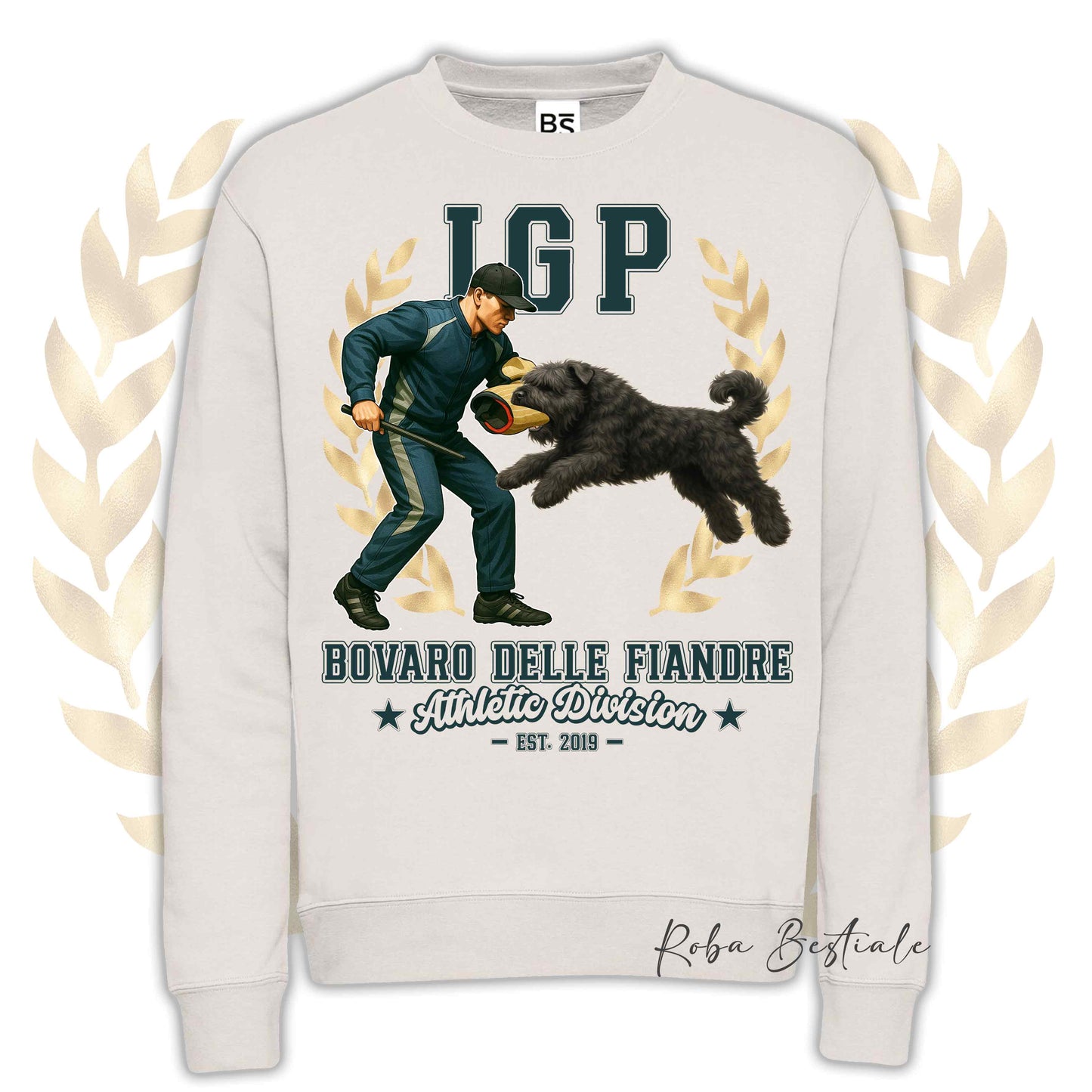 Felpa Invernale IGP ATTACK - BOVARO DELLE FIANDRE - Girocollo, Unisex, in tanti colori! - dalla XS alla 3XL