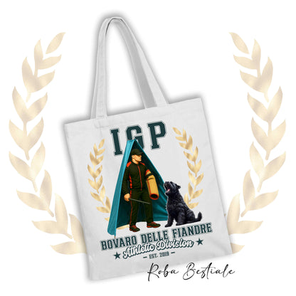 Shopper IGP REVIER - BOVARO DELLE FIANDRE - 100% Cotone, diversi colori disponibili