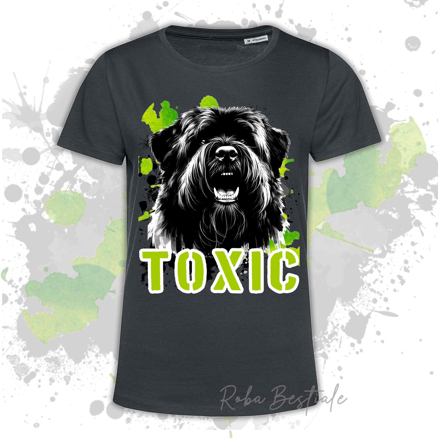 T-Shirt TOXIC - BOVARO DELLE FIANDRE - Uomo o Donna, disponibile in tanti colori - dalla XS alla 5XL