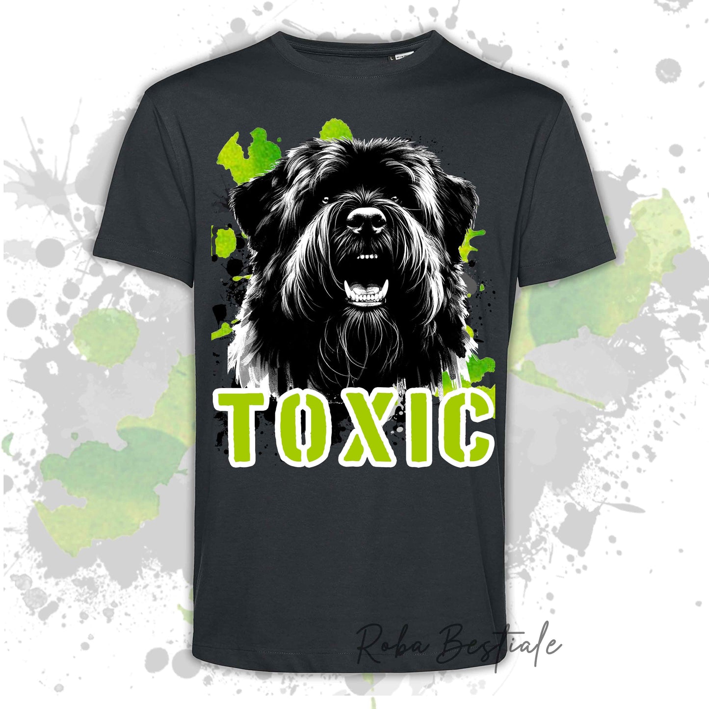 T-Shirt TOXIC - BOVARO DELLE FIANDRE - Uomo o Donna, disponibile in tanti colori - dalla XS alla 5XL