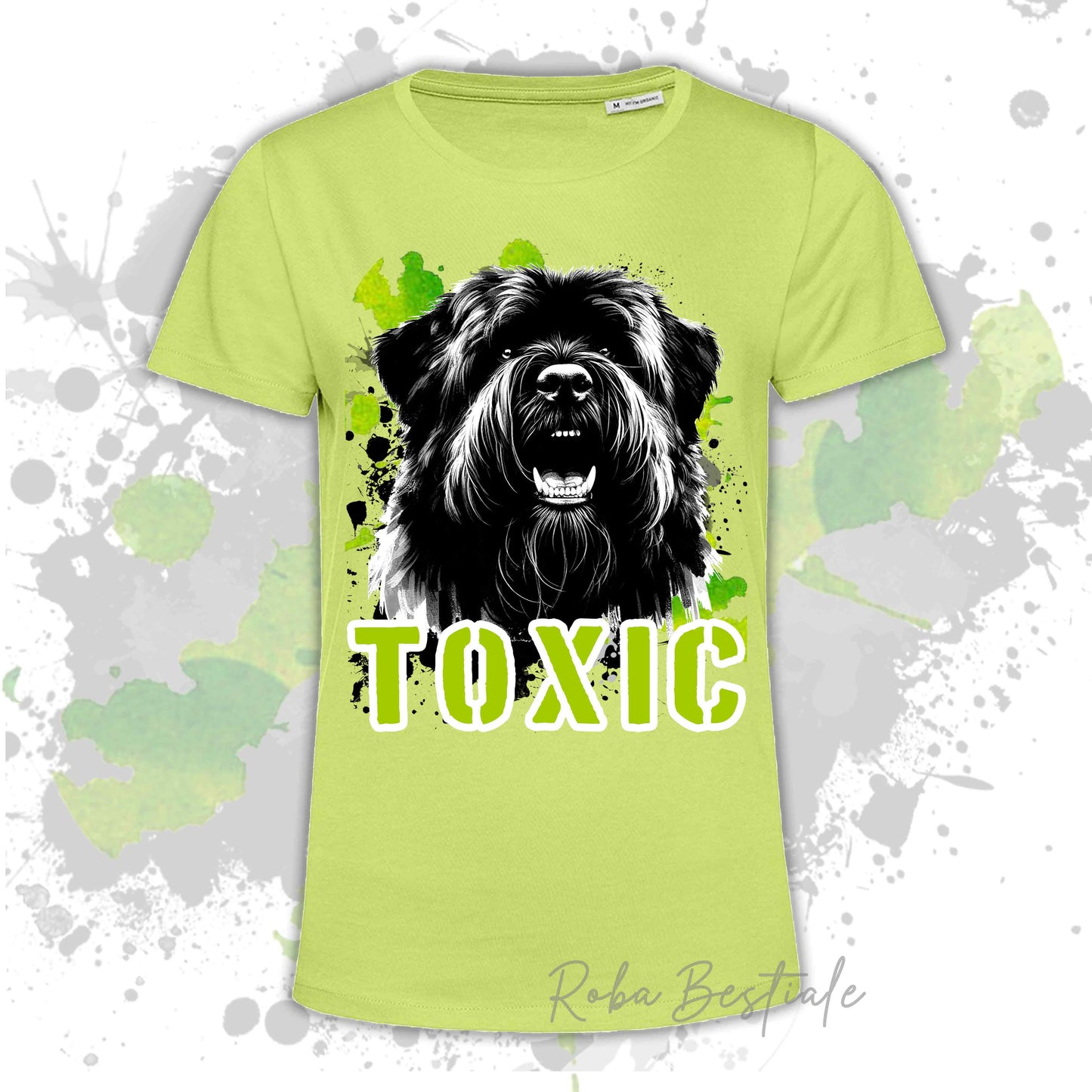T-Shirt TOXIC - BOVARO DELLE FIANDRE - Uomo o Donna, disponibile in tanti colori - dalla XS alla 5XL