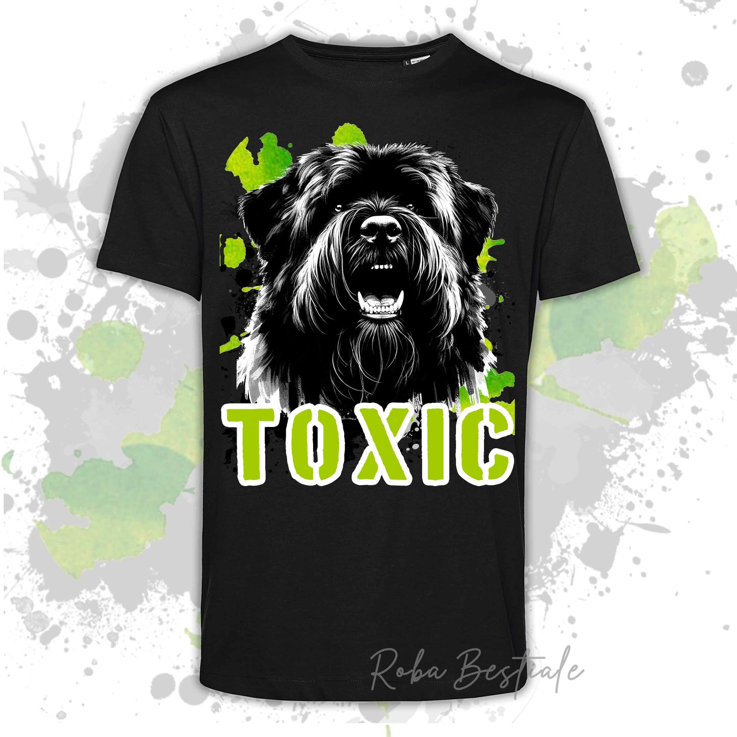 T-Shirt TOXIC - BOVARO DELLE FIANDRE - Uomo o Donna, disponibile in tanti colori - dalla XS alla 5XL