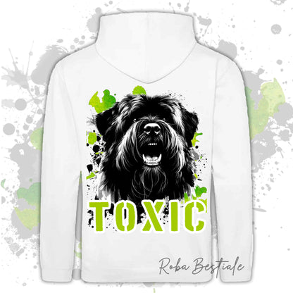 Felpa TOXIC - BOVARO DELLE FIANDRE - Con Cappuccio e Tasconi, Unisex, in tanti colori - dalla XS alla 5XL