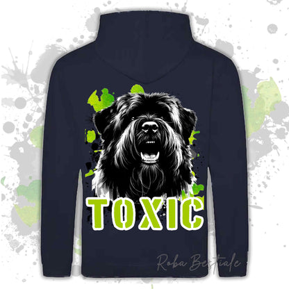 Felpa TOXIC - BOVARO DELLE FIANDRE - Con Cappuccio e Tasconi, Unisex, in tanti colori - dalla XS alla 5XL