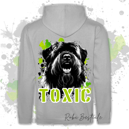 Felpa TOXIC - BOVARO DELLE FIANDRE - Con Cappuccio e Tasconi, Unisex, in tanti colori - dalla XS alla 5XL
